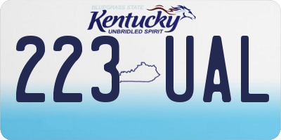 KY license plate 223UAL