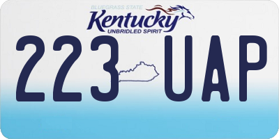 KY license plate 223UAP