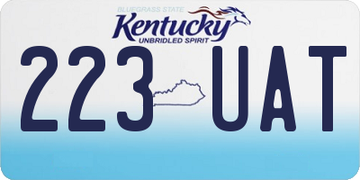 KY license plate 223UAT