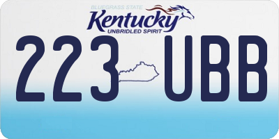 KY license plate 223UBB