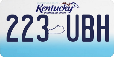 KY license plate 223UBH
