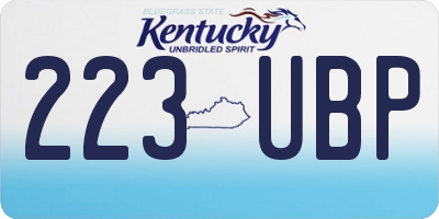 KY license plate 223UBP