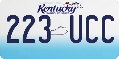 KY license plate 223UCC