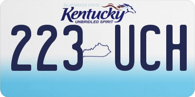 KY license plate 223UCH
