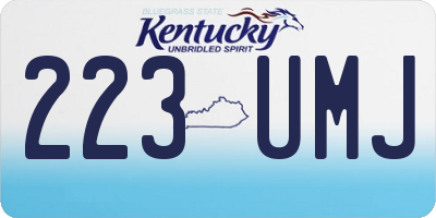 KY license plate 223UMJ