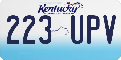 KY license plate 223UPV