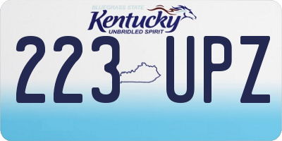 KY license plate 223UPZ
