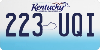 KY license plate 223UQI