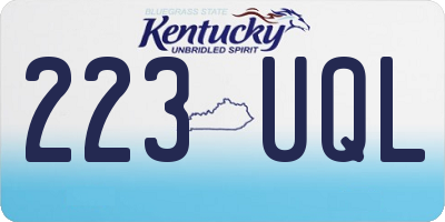 KY license plate 223UQL