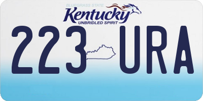 KY license plate 223URA