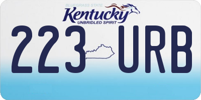 KY license plate 223URB