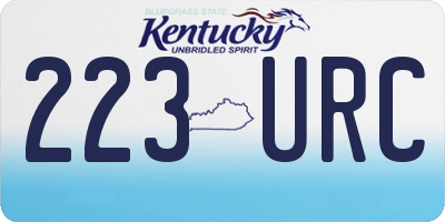 KY license plate 223URC