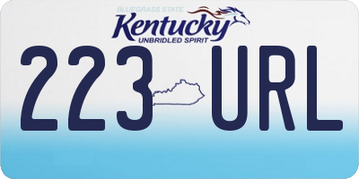 KY license plate 223URL