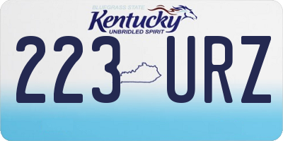 KY license plate 223URZ