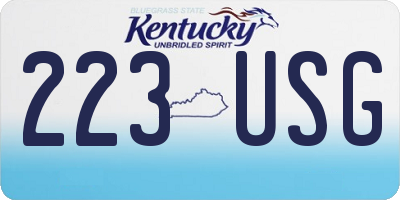 KY license plate 223USG