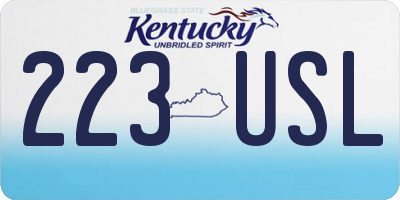 KY license plate 223USL