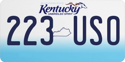 KY license plate 223USO