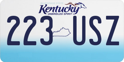 KY license plate 223USZ