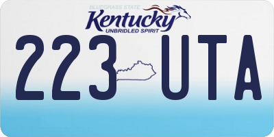 KY license plate 223UTA