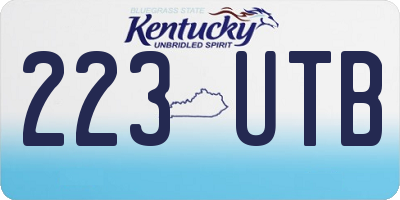 KY license plate 223UTB