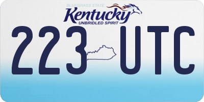 KY license plate 223UTC