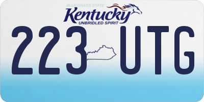 KY license plate 223UTG