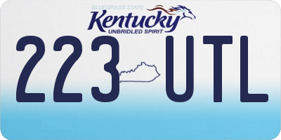 KY license plate 223UTL