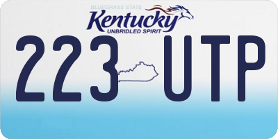 KY license plate 223UTP