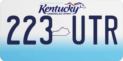 KY license plate 223UTR