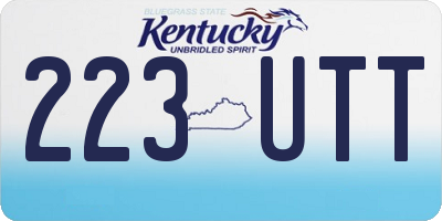 KY license plate 223UTT