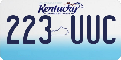 KY license plate 223UUC