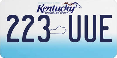 KY license plate 223UUE