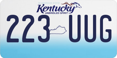 KY license plate 223UUG
