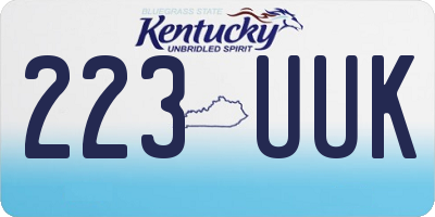 KY license plate 223UUK