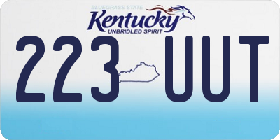 KY license plate 223UUT