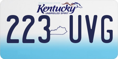 KY license plate 223UVG