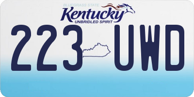 KY license plate 223UWD