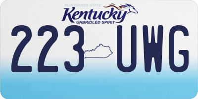 KY license plate 223UWG