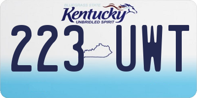 KY license plate 223UWT