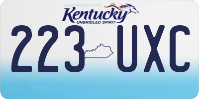 KY license plate 223UXC