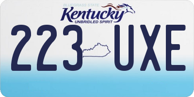 KY license plate 223UXE