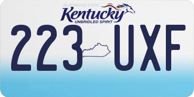 KY license plate 223UXF