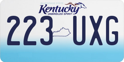 KY license plate 223UXG