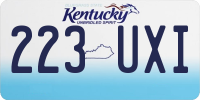 KY license plate 223UXI