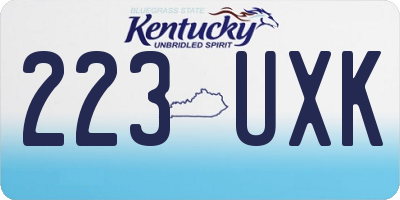 KY license plate 223UXK