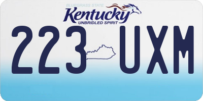 KY license plate 223UXM