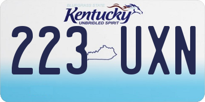 KY license plate 223UXN