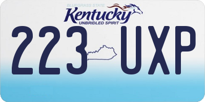 KY license plate 223UXP