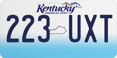 KY license plate 223UXT