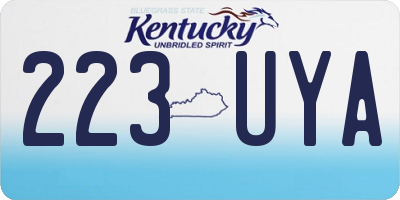 KY license plate 223UYA